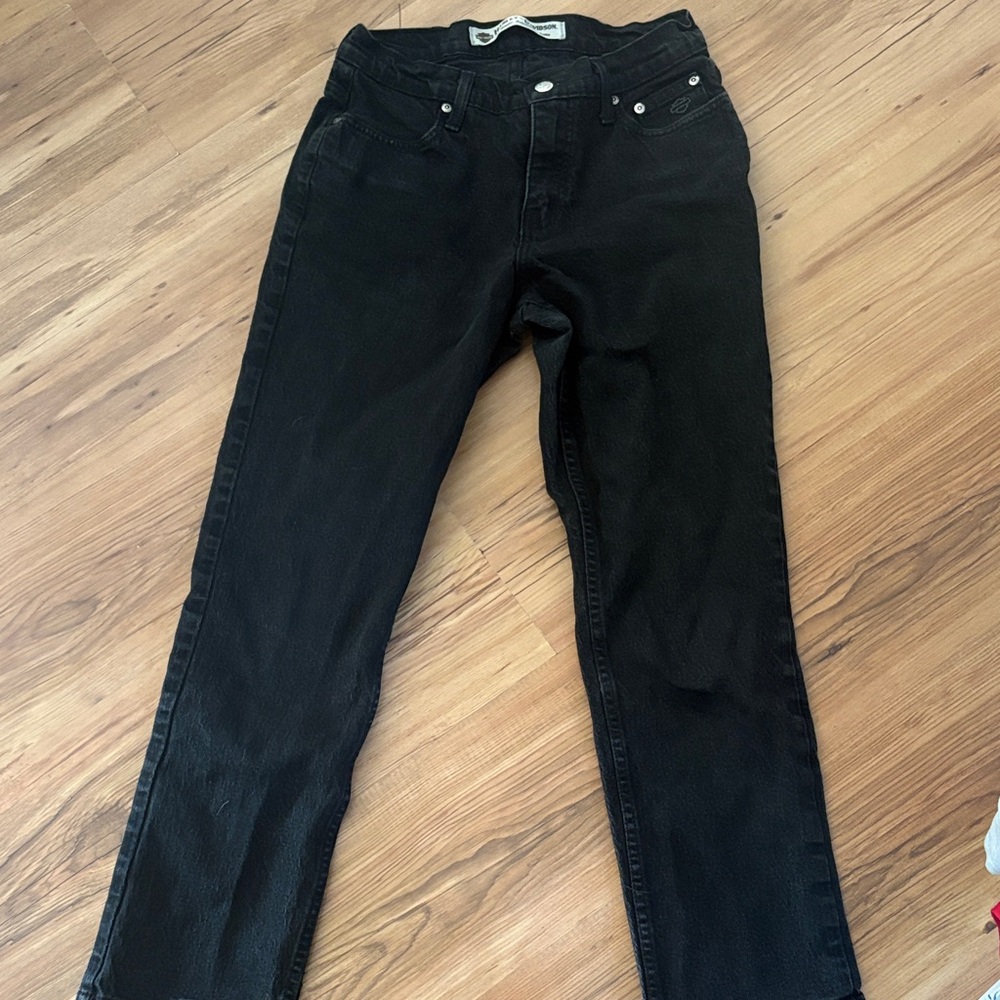 Black Harley Davidson 6p Straight Leg Jeans